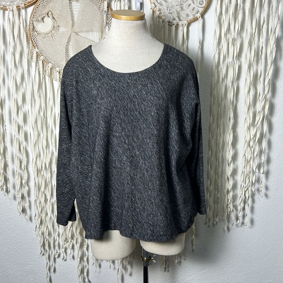 Eileen Fisher Organic Cotton and Wool Blend Dolman Sleeve Top Size XL - Picture 1 of 9